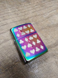 Vtg Unfired 2003 Zippo Specrtrum Card Suits Cigarette Lighter