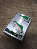 Vtg Unfired 1998 Zippo Limited Edition Fly Fisherman Trout Cigarette Lighter