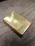 Vtg 2003 Zippo Brushed Gold Plated Brass Cigarette Lighter in Good Shape!