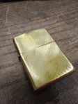 Vtg 2003 Zippo Brushed Gold Plated Brass Cigarette Lighter in Good Shape!