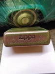 Vtg 2003 Zippo Brushed Gold Plated Brass Cigarette Lighter in Good Shape!