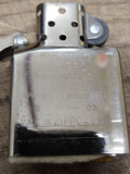 Vtg 2003 Zippo Brushed Gold Plated Brass Cigarette Lighter in Good Shape!
