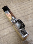 Vtg 2003 Zippo Brushed Gold Plated Brass Cigarette Lighter in Good Shape!