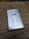 Vtg ROSS LITE Windproof Butane Gas Cigarette Lighter Brushed Chrome Japan Nice!