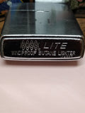 Vtg ROSS LITE Windproof Butane Gas Cigarette Lighter Brushed Chrome Japan Nice!