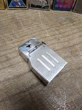 Vtg ROSS LITE Windproof Butane Gas Cigarette Lighter Brushed Chrome Japan Nice!