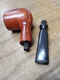 Vtg Dr Grabow Imported Briar 07 Free Hand Half Bent Smoking Tobacco Pipe Nice #1