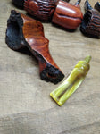 Vtg Signed DCS Denny Souers Hand Made Grecian Briar Free Style Bent Tobacco Pipe
