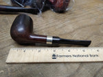 Vtg Irwin's London Made 9436 Billiard Saddle Stem Metal Ring Tobacco Pipe