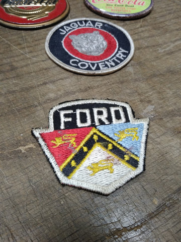 Vtg Ford Shield Embroidered Automobile Car Clothing Patch