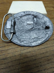 Vtg 1991 Siskiyou Buckle Co UTAH Eagle Stream Mountain Scene Oval Belt Buckle US