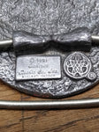 Vtg 1991 Siskiyou Buckle Co UTAH Eagle Stream Mountain Scene Oval Belt Buckle US