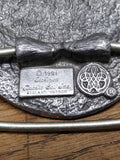 Vtg 1991 Siskiyou Buckle Co UTAH Eagle Stream Mountain Scene Oval Belt Buckle US