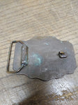Vtg Men's Brass Elk Scenic Mountains Hunting Belt Buckle