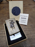 Vtg 1994 ZIPPO Solid Brass Marlboro Country Store Bronco Cigarette Lighter w/Box