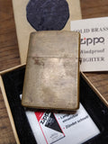 Vtg 1994 ZIPPO Solid Brass Marlboro Country Store Bronco Cigarette Lighter w/Box