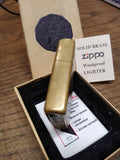 Vtg 1994 ZIPPO Solid Brass Marlboro Country Store Bronco Cigarette Lighter w/Box