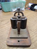 Vtg W.U. Tel. Co Bunnell Tel. & Elec. Co. N.Y. USA Telegraph Sounder Wood Base
