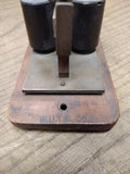 Vtg W.U. Tel. Co Bunnell Tel. & Elec. Co. N.Y. USA Telegraph Sounder Wood Base