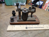 Vtg W.U. Tel. Co Bunnell Tel. & Elec. Co. N.Y. USA Telegraph Sounder Wood Base