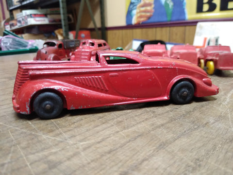 Vtg Manoil #704 Diecast Red Metal Coupe Nice Orig Paint USA Very Good Condition!