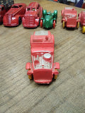 Vtg Auburn Toy Red Silver Rubber Car No 2 Roadster Yellow Wheels 4 Inches USA #1