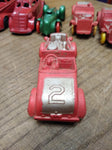 Vtg Auburn Toy Red Silver Rubber Car No 2 Roadster Yellow Wheels 4 Inches USA #1