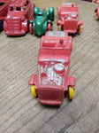 Vtg Auburn Toy Red Silver Rubber Car No 2 Roadster Yellow Wheels 4 Inches USA #2