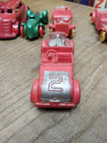 Vtg Auburn Toy Red Silver Rubber Car No 2 Roadster Yellow Wheels 4 Inches USA #2