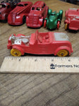 Vtg Auburn Toy Red Silver Rubber Car No 8 Roadster Yellow Wheels 4 Inches USA