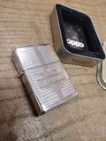 Vtg 2005 ZIPPO Coiled Bar & Shield Cigarette Lighter Original Tin!