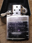 Vtg 2005 ZIPPO Coiled Bar & Shield Cigarette Lighter Original Tin!
