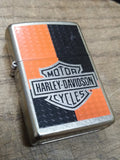 Vtg NOS Sealed 2009 ZIPPO Harley Davidson Diamond Plate Cigarette Lighter w/Box!