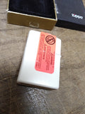 Vtg NOS Sealed 2010 ZIPPO Harley Davidson Matt White Cigarette Lighter w/Box