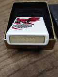 Vtg NOS Sealed 2010 ZIPPO Harley Davidson Matt White Cigarette Lighter w/Box
