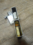 Vtg 2008 ZIPPO Harley Davidson Brushed Chrome Black Flames Cigarette Lighter