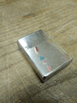 Vtg 1991 ZIPPO Harley Davidson Polished Chrome Flag & Eagle Cigarette Lighter