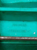 Vtg Auburn Rubber Toy Car Convertible Green and Silver Yellow Wheels Good Shape