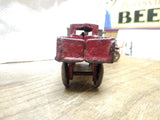 Vtg Antique Arcade AC Williams Mack C Cab Red Cast Iron Stake Truck Steel Wheel