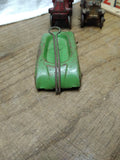 Vtg Wyandotte Streamline Toy Pull Wagon Green Pressed Steel Wood Wheels 4" USA