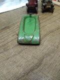 Vtg Wyandotte Streamline Toy Pull Wagon Green Pressed Steel Wood Wheels 4" USA