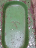 Vtg Wyandotte Streamline Toy Pull Wagon Green Pressed Steel Wood Wheels 4" USA