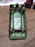 Vtg Wyandotte Streamline Toy Pull Wagon Green Pressed Steel Wood Wheels 4" USA