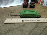 Vtg Wyandotte Streamline Toy Pull Wagon Green Pressed Steel Wood Wheels 4" USA