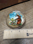 Vtg Yellowstone National Park Glass Paper Weight No Hugging Allowed Bear w/Tree!