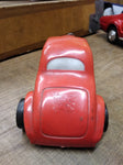 Vtg Saunders Plastic Friction Toy #5 Red Roadster Race Car Hot Rod 7.5" 1950's!