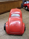 Vtg Saunders Plastic Friction Toy #5 Red Roadster Race Car Hot Rod 7.5" 1950's!