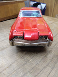 Vtg Bandai Battery Operated Tin Toy Red Toronado Bump N Go Car Works Great Minty
