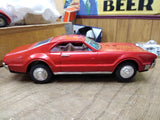 Vtg Bandai Battery Operated Tin Toy Red Toronado Bump N Go Car Works Great Minty
