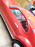 Vtg Bandai Battery Operated Tin Toy Red Toronado Bump N Go Car Works Great Minty